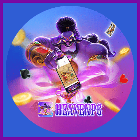 Imagem promocional da HEAVENPG mostrando a plataforma e suas vantagens